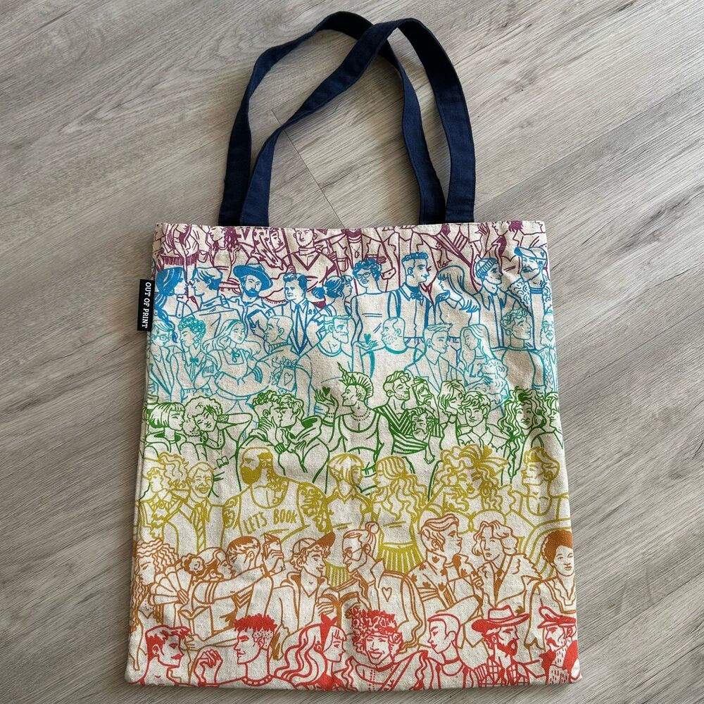 OUT OF PRINT Rainbow Readers Pride Cotton Canvas Tote Bag